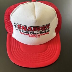 Vintage Snapper Ace Hardware Hat Perry Iowa SnapBack Trucker Designer Award OSFM